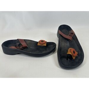 Tatami Birkenstock Fussbett Leather Thong Sandal With Strap Size 41 US 10-10.5